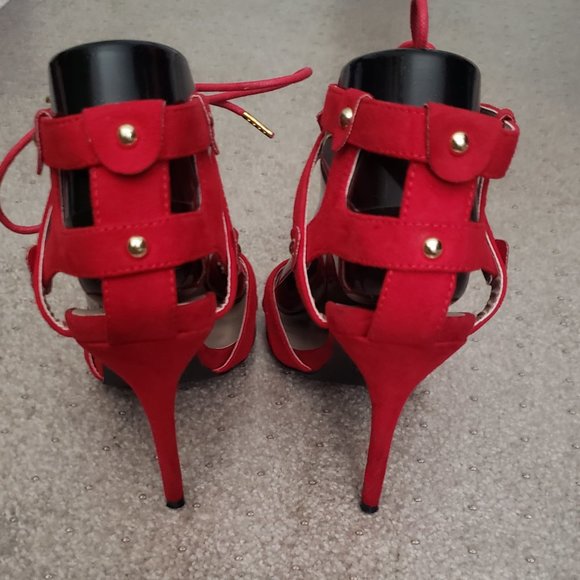 Qupid Heels Red and Black and Gold Nine West Bundle - Picture 8 of 15